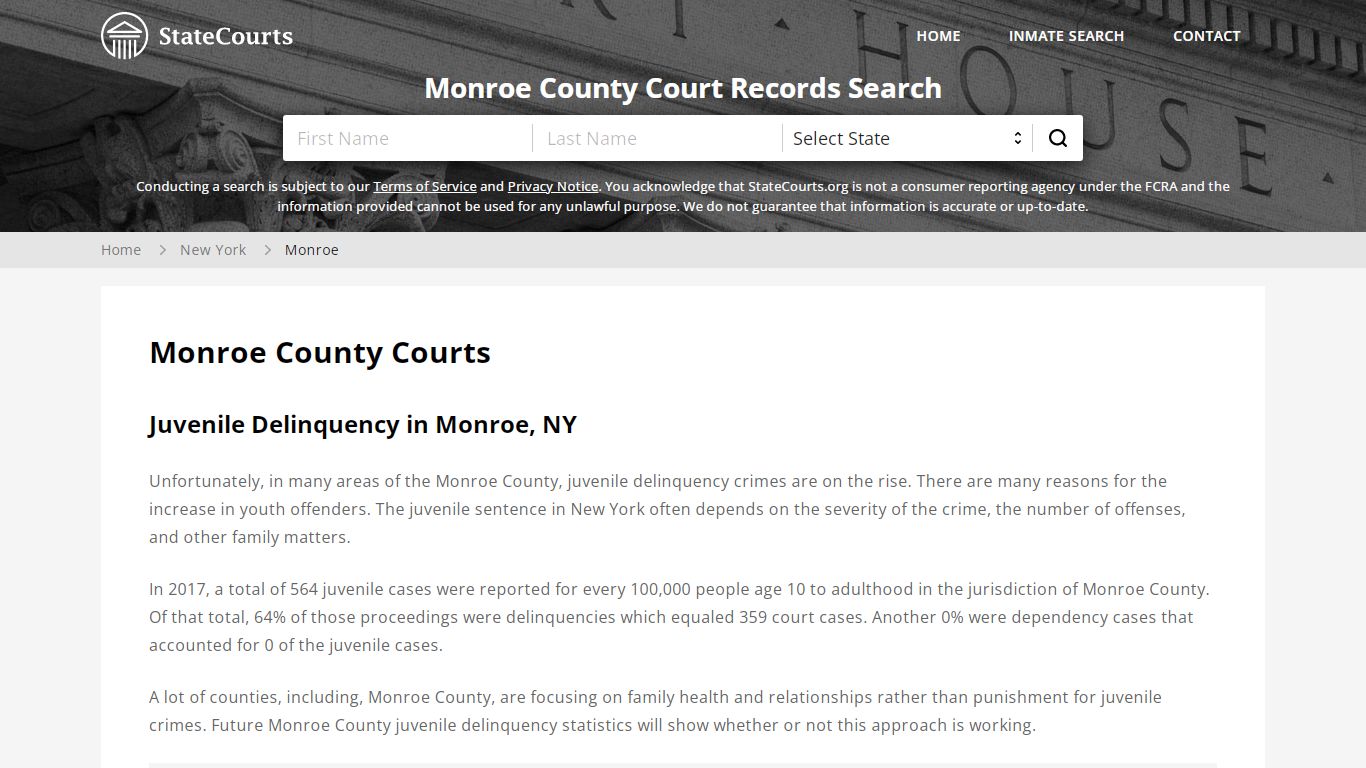 Monroe County, NY Courts - Records & Cases - StateCourts